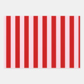 Moderne roze rode scriptstrepen inpakpapier vel (Voorkant 2)