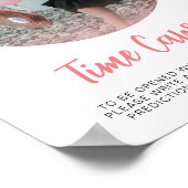 Moderne Roze Ronde Foto Tijd Capsule Poster (Hoek)