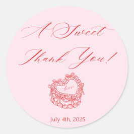 Moderne Roze & Rood  Ronde Sticker