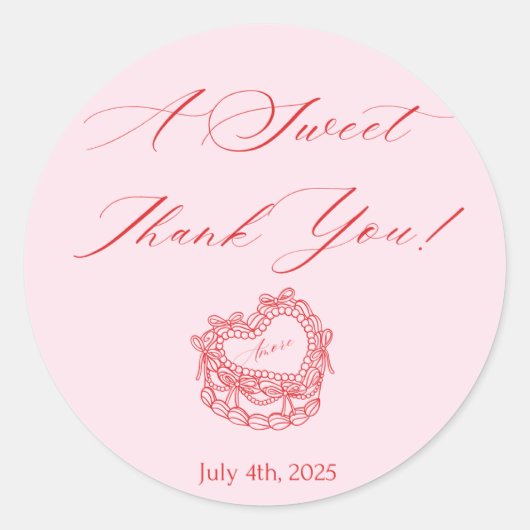 Moderne Roze & Rood  Ronde Sticker (Voorkant)