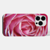  moderne roze roos close-up iPhone hoesje (Achterkant horizontaal)