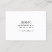 Moderne  roze, Roos gouden stroop Visitekaartje (Achterkant)