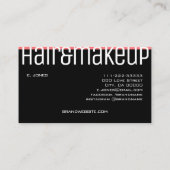 Moderne roze Rosé Black Driehoek Twee kleuren Visitekaartje (Achterkant)