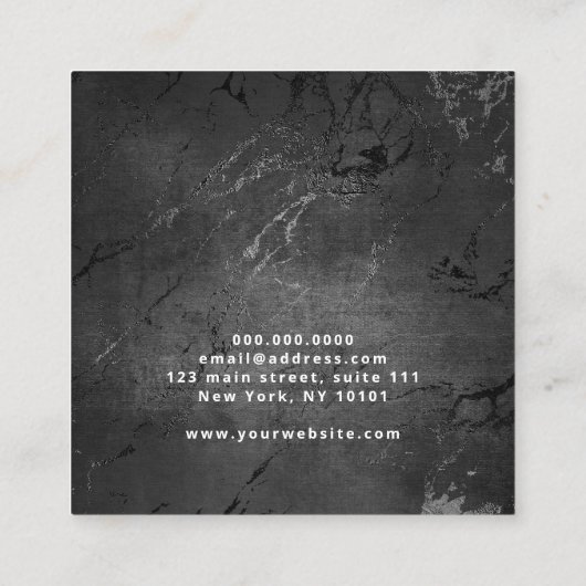 Moderne roze rosé goud penseelstreek make-up artie vierkante visitekaartje (Achterkant)