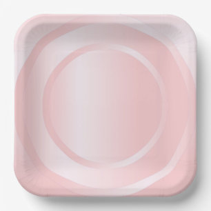 Moderne Roze Roségoud Trendy Elegante Kleur Papieren Bordje