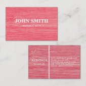 Moderne roze roze achtergrond visitekaartje (Voorkant / Achterkant)
