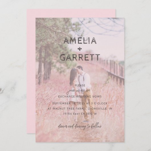 Moderne roze roze bekleding met roze roze roze bed kaart (Voorkant / Achterkant)