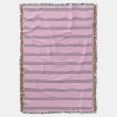 Moderne Roze Roze en Mauve Gestreepte Deken (Voorkant Verticaal)
