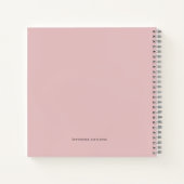 Moderne roze roze Florals Weddenschap Notitieboek (Achterkant)