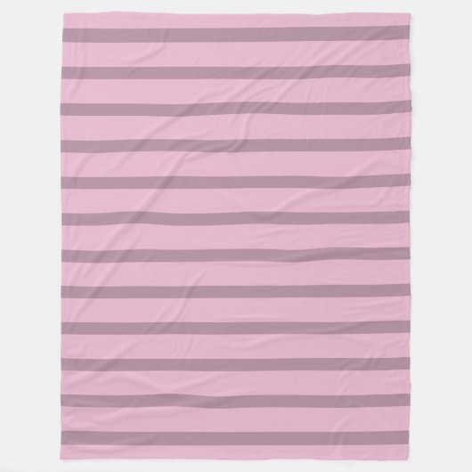 Moderne Roze Roze Gestreepte Fleece Deken (Voorkant)