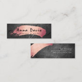 Moderne roze roze goudborstelmake-up & haar mini visitekaartje (Voorkant / Achterkant)