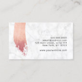 Moderne roze roze goudborstelmake-up & haar visitekaartje (Achterkant)