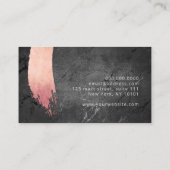 Moderne roze roze goudborstelmake-up & haar visitekaartje (Achterkant)