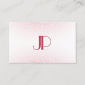 Moderne roze roze goudglitter - monogram Sjabloon Visitekaartje (Voorkant)
