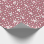 Moderne roze roze goudJapanse geometrische patrone Cadeaupapier (Hoek)