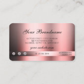 Moderne roze roze gradiëntkleuren Logo Glitter Visitekaartje (Achterkant)