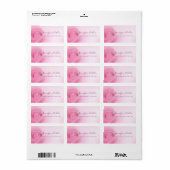 Moderne roze roze kalligrafen de Sjabloon van het Etiket (Full Sheet)