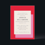 Moderne roze roze klasse van de Graduation Party Kaart<br><div class="desc">Moderne Geometrische roze roze roodroze uitnodiging van de GradulePartij met het Jaar van de Klasse School en Afstuderen</div>