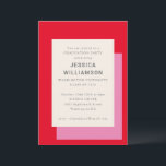 Moderne roze roze klasse van de Graduation Party Kaart<br><div class="desc">Moderne Geometrische roze roze roodroze uitnodiging van de GradulePartij met het Jaar van de Klasse School en Afstuderen</div>