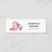 Moderne, roze, roze Macarons Professional Logo Mini Visitekaartje (Voorkant)