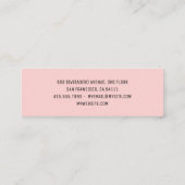 Moderne, roze, roze Macarons Professional Logo Mini Visitekaartje (Achterkant)