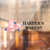 Moderne, roze, roze Macarons Professional Logo Raamsticker (Vel 2)