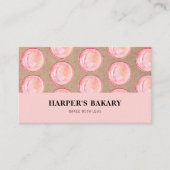 Moderne, roze, roze Macarons Professional Logo Visitekaartje (Voorkant)
