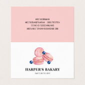 Moderne, roze, roze Macarons Professional Logo Visitekaartje (Buitenkant ongevouwen)
