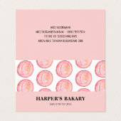 Moderne, roze, roze Macarons Professional Logo Visitekaartje (Buitenkant ongevouwen)