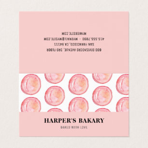 Moderne, roze, roze Macarons Professional Logo Visitekaartje
