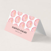 Moderne, roze, roze Macarons Professional Logo Visitekaartje (Voorkant)