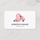 Moderne, roze, roze Macarons Professional Logo Visitekaartje (Voorkant)