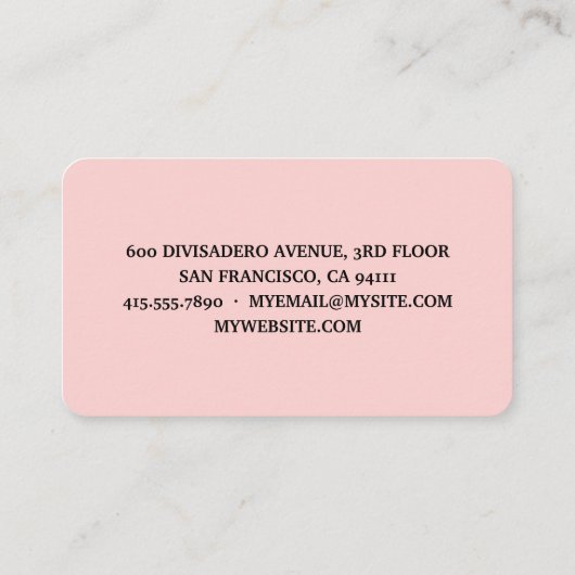 Moderne, roze, roze Macarons Professional Logo Visitekaartje (Achterkant)