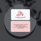 Moderne, roze, roze Macarons Professional Logo Visitekaartje
