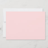 Moderne roze roze minimalistische zwangerschap aankondiging (Achterkant)