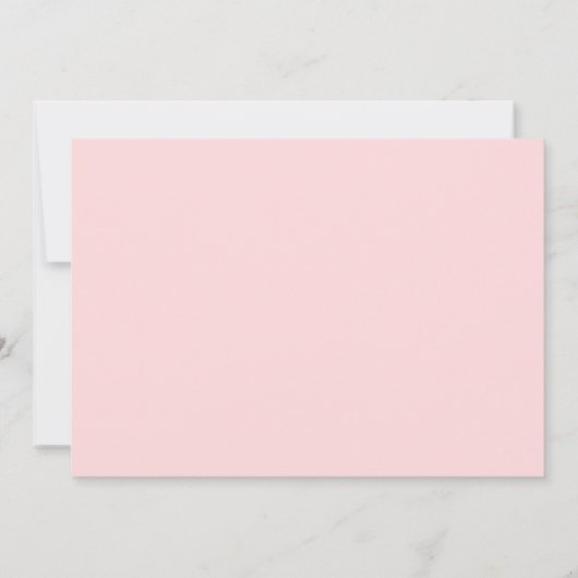 Moderne roze roze minimalistische zwangerschap aankondiging (Achterkant)