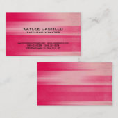 Moderne roze, roze, persoonlijke laptop visitekaartje (Voorkant / Achterkant)