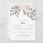 Moderne roze roze roze en grijze eucalyptus websit kaart (Voorkant)