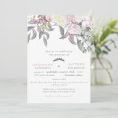 Moderne roze roze roze en grijze eucalyptus websit kaart (Staand voorkant)