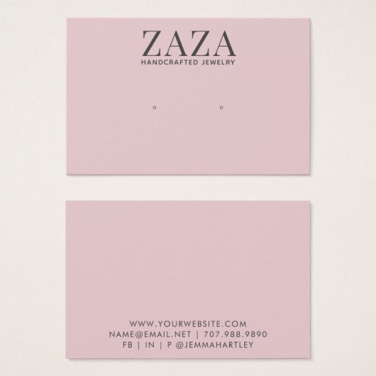 Moderne roze roze roze Kaarten Visitekaartje (Voorkant /achterkant)