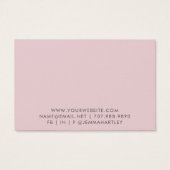 Moderne roze roze roze Kaarten Visitekaartje (Achterkant)