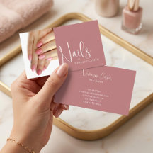 Moderne Roze Roze Script Foto Nagel Kunstenaar Sal