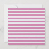 Moderne roze roze witte strepen roze 16 kaart (Achterkant)