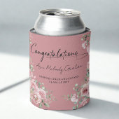 Moderne Roze Rozen Gefeliciteerd Afstuderen Blikjeskoeler