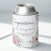 Moderne Roze Rozen Gefeliciteerd Afstuderen Blikjeskoeler