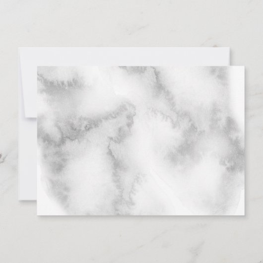 Moderne roze rozen grijze Waterverf Barefoot Bride Kaart (Achterkant)