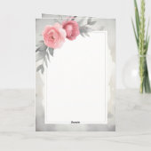 Moderne roze Rozen Minimalistische diepste sympath Kaart (Achterkant)