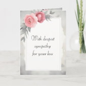 Moderne roze Rozen Minimalistische diepste sympath Kaart (Voorkant)