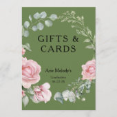 Moderne Roze Rozen Script Afstudeercadeaus & Kaart (Voorkant)