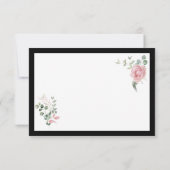 Moderne Roze Rozen Script Afstudeerceremonie Bedankkaart (Achterkant)